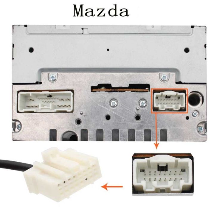 Aux mazda мазда мазда дигитален чейнджър флашка блутут телефон музика