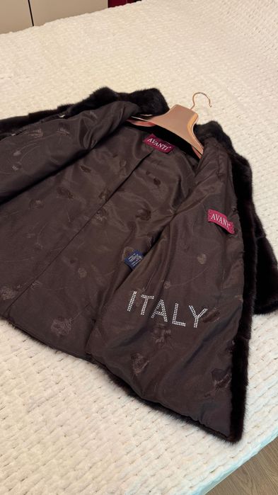 #152 Късо палто от норка.Italy.Визон.Естествена кожа с косъм.