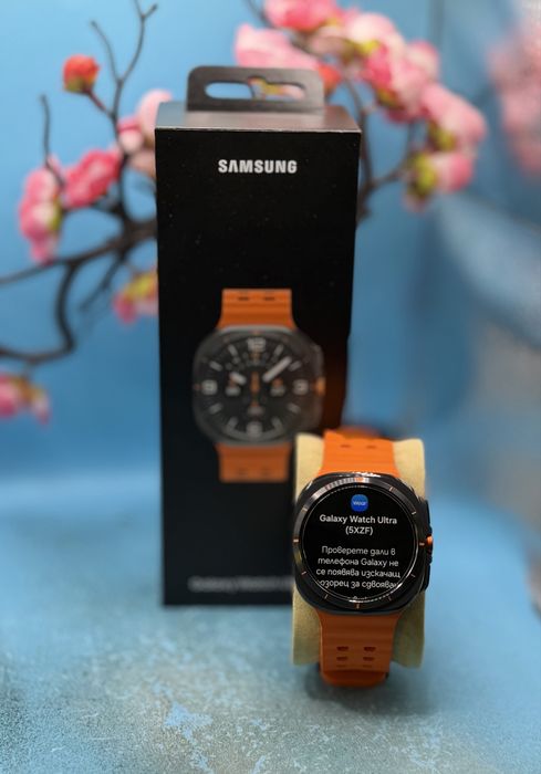 Samsung Galaxy Watch Ultra (2025), 47mm, LTE, 64GB, Titanium Gray + Orange Band