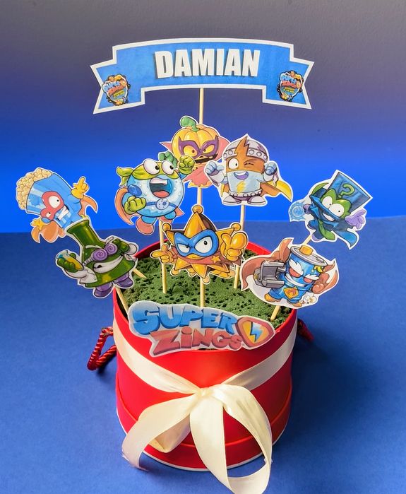 Toppere tort Super Zings sau cu orice model