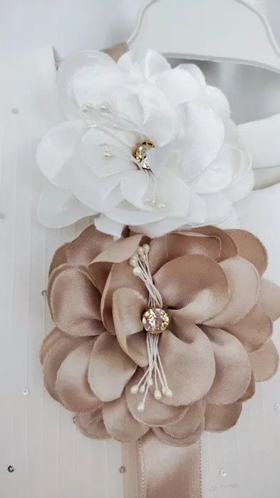 Детска рокля JUNONA размер 122см / 7 години + Шапка + Обувки