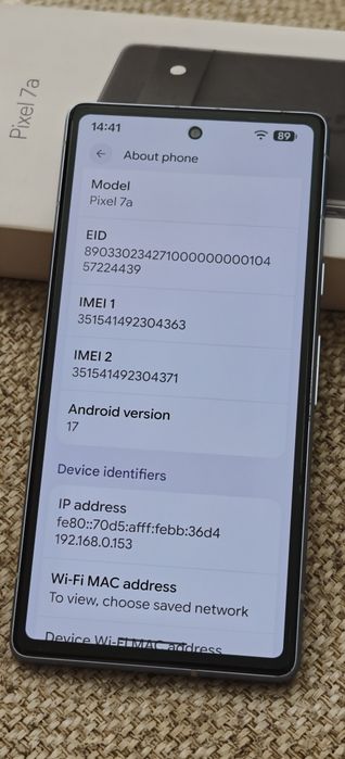 Google Pixel 7a – Full Box + Folie + Husa Spigen