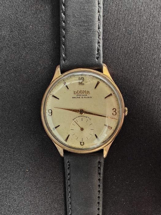 Ceas Dogma Prima "Jumbo" (37mm) - Cadran Texturat - Placat Aur