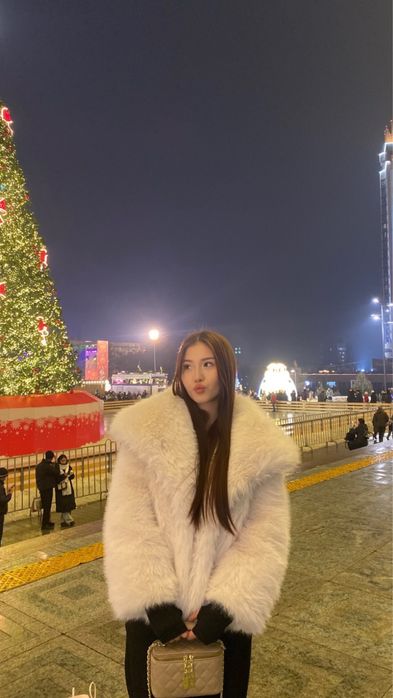 Шуба из натуральной козьей шерсти