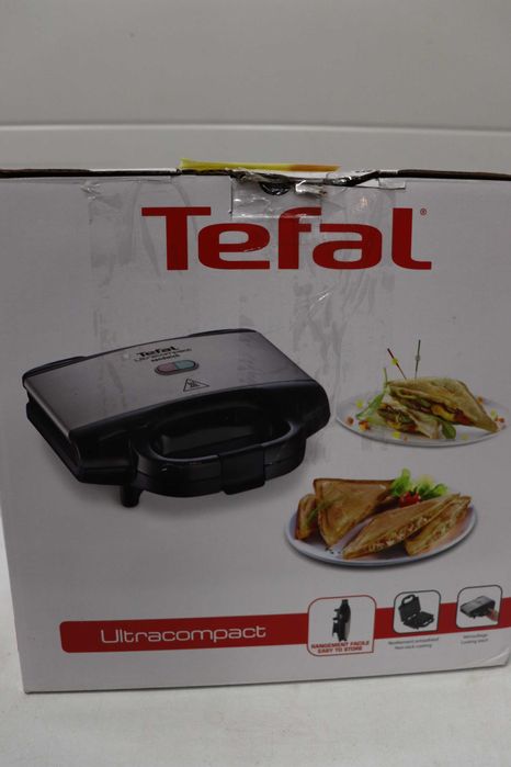 Уред за сандвичи Tefal Ultracompact 700W Незалепващи плочи, лек ДЕФЕКТ