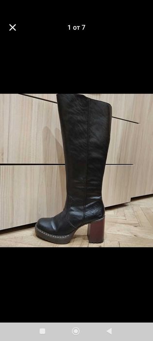 Дамски зимни ботуши Rieker естествена кожа