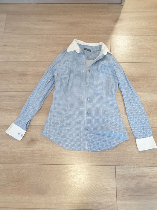 Camasa cambrata cu model albastru