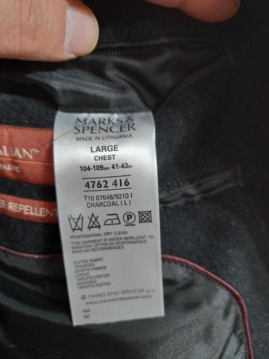 Vind palton negru lina "Marks&Spencer" London mar. 42-44 L