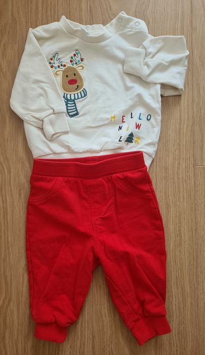 Бебешки коледни дрехи - бодита, комплекти, пижами 3-6 месеца