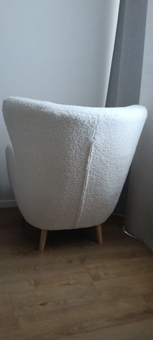 Fotoliu boucle alb