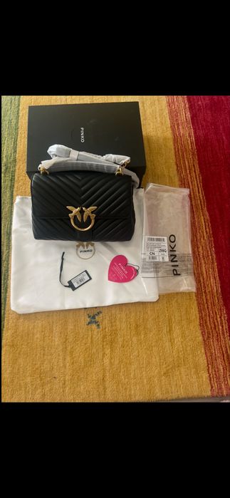 Чанта Pinko от естесвена кожа