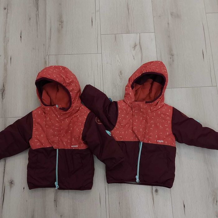 Geacă bebe WEDZE 500 WARM LUGIKLIP mov-roz 18 luni