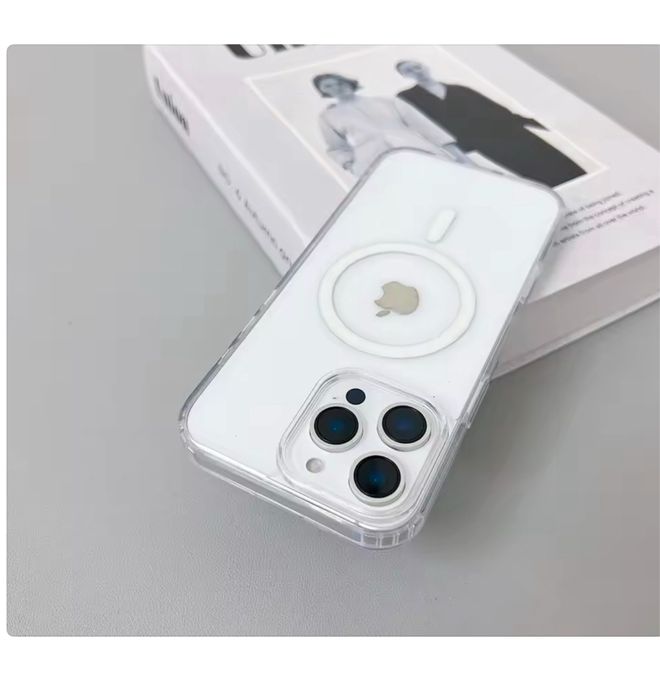 Iphone 15 16 17 PLUS PRO MAX AIR Husa Acryl Magsafe Hard Plastic Folie