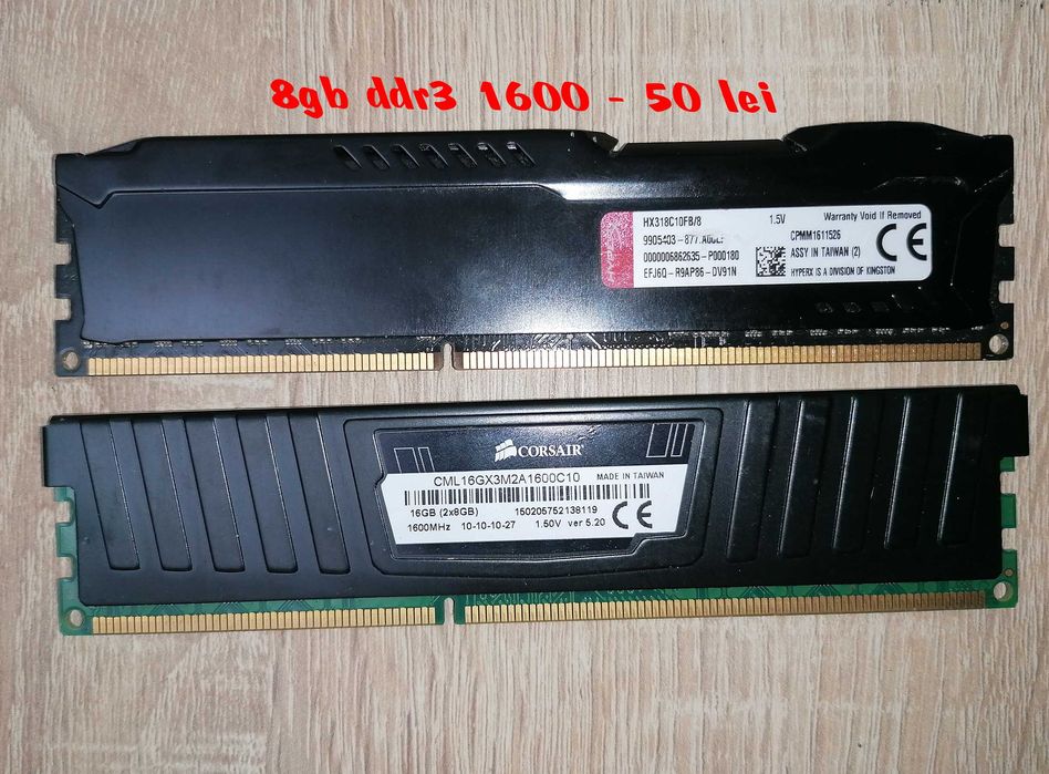 Rami DDR3/DDR4 desktop si laptop
