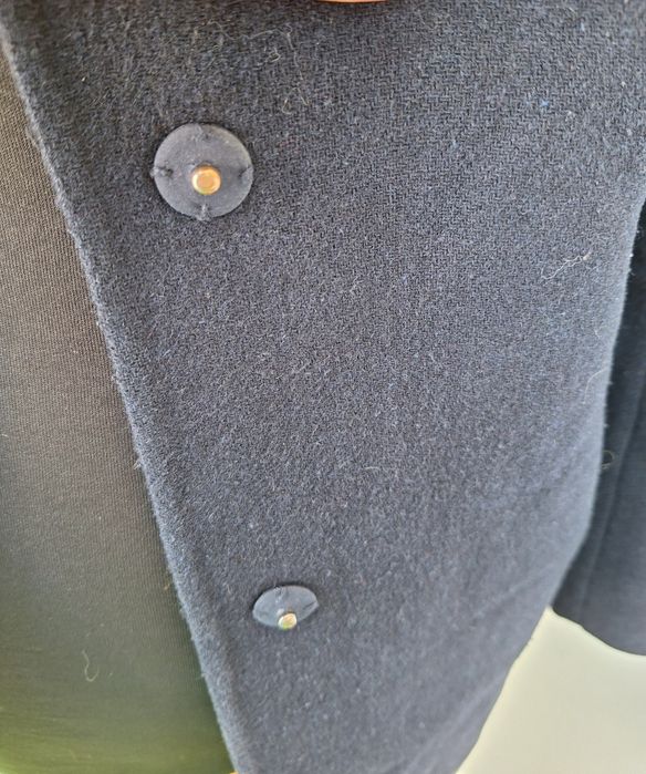 Palton bleumarin Zara lână Xs