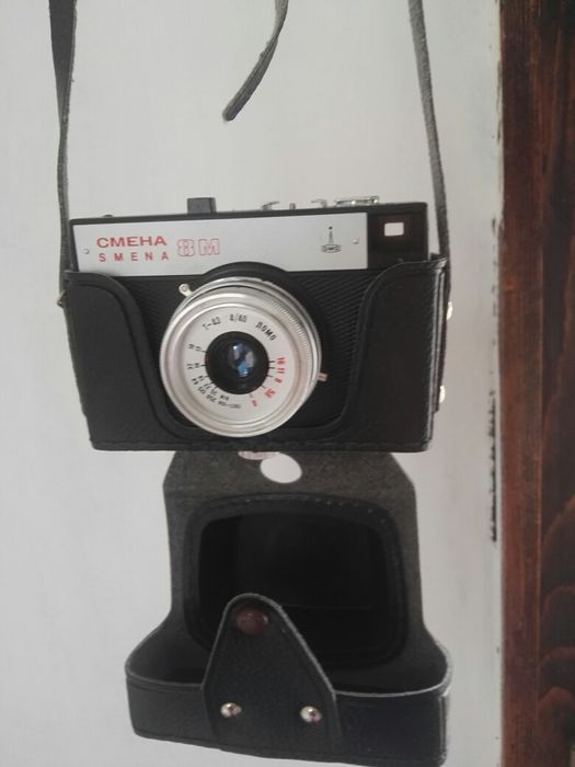 Ретро лентов фото апарат Смена , нов, работещ в кожен калъф