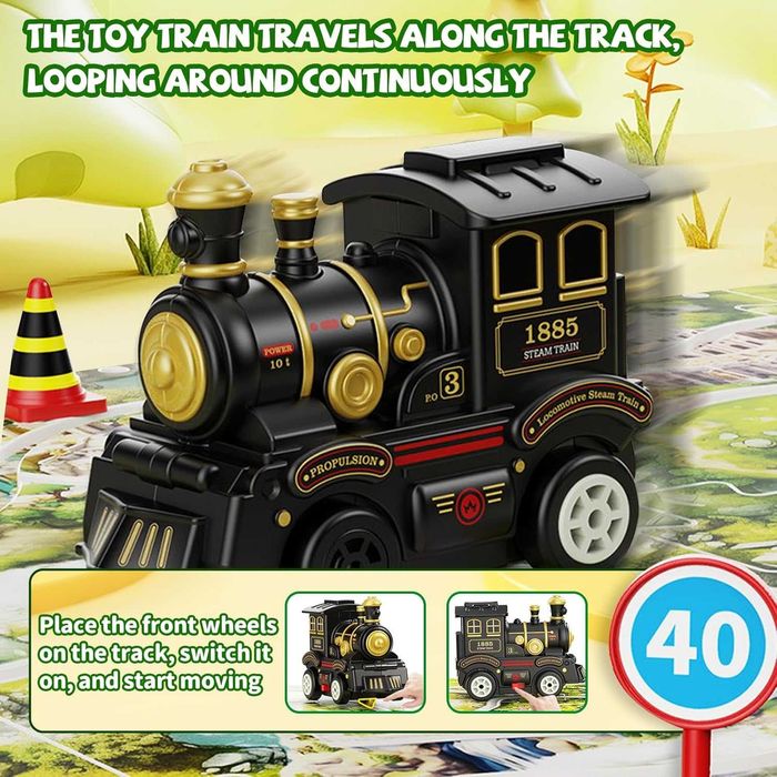 Fullware Комплект влакче с батерии, конструктор, пъзел, 2+ год.