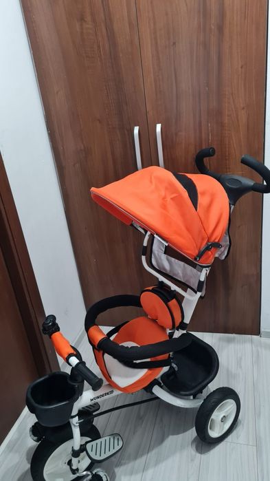 Tricicleta multifunctionala pliabila Wunderkid Trix, Portocaliu