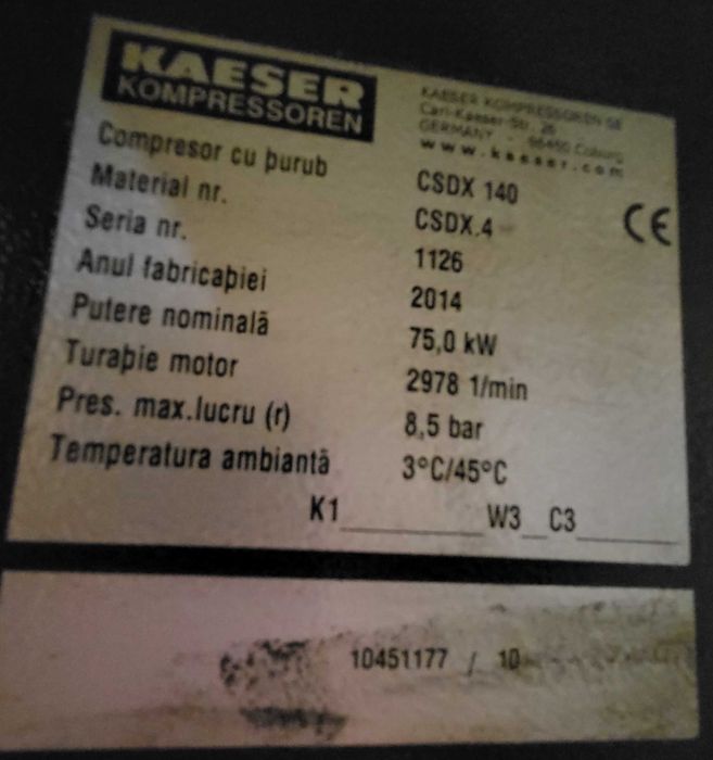 Compresor Kaeser cu surub CSDX 140