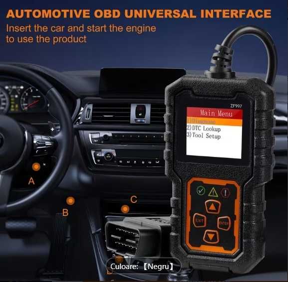 Scaner OBD2 detecteaza si sterge erori