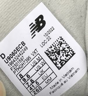 New Balance 9060 Navy White Full Box