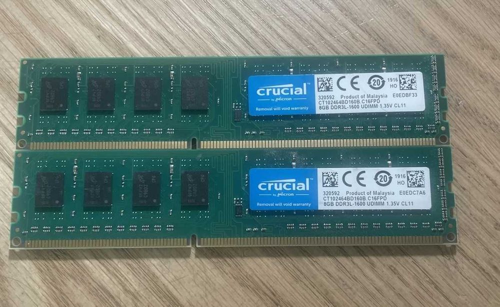 RAM памет DDR3L 1600MHz kit (2x8GB)