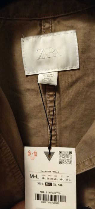 Trenci dama, supradimensionat,Zara mărime M/L,nou cu eticheta