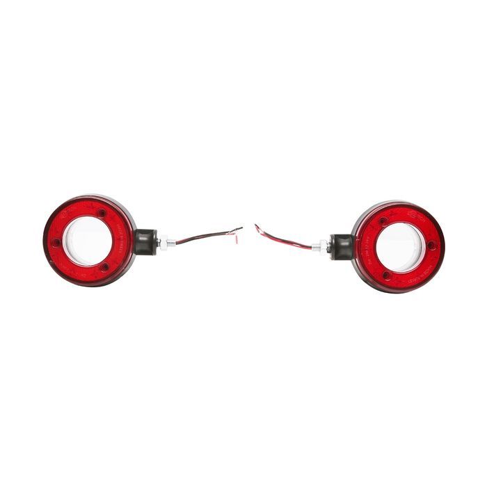 Lampa pozitie cu LED 12/24V pentru oglinda camion rosu/alb