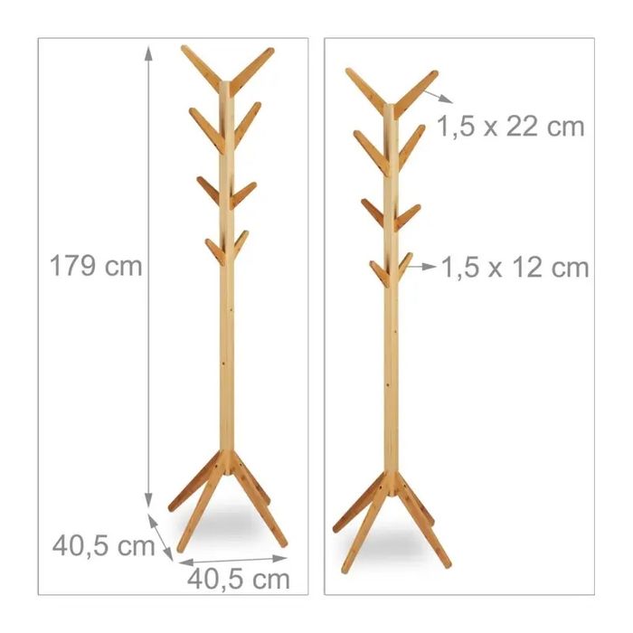 Бамбукова закачалка за дрехи Relaxdays