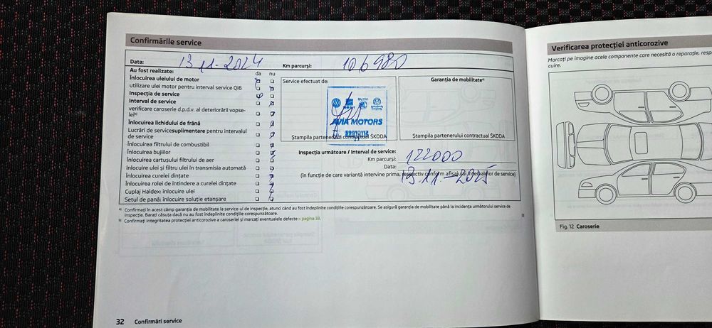 Skoda Rapid  > culoare visinie  > 105 cai  > 113 500 km > an 2013