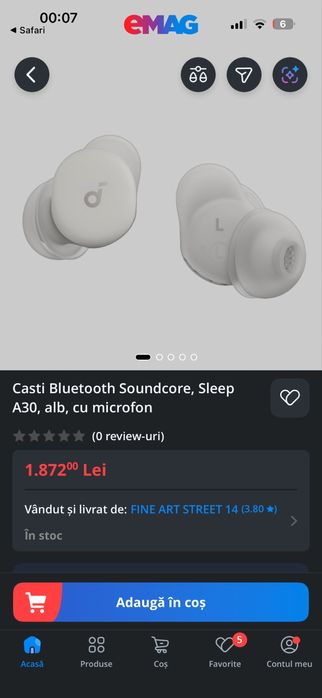 Vând căști speciale pentru somn