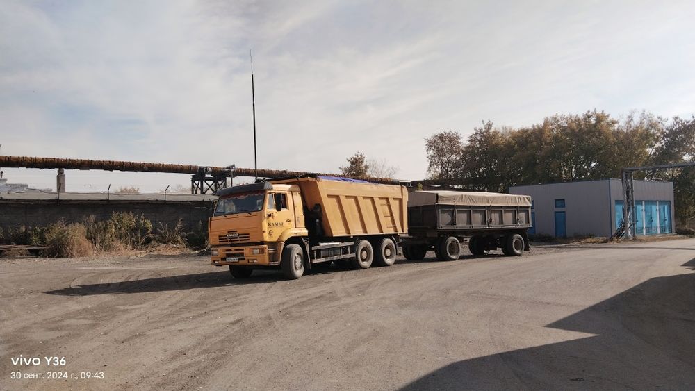 Услуги КамАЗ с прицепом