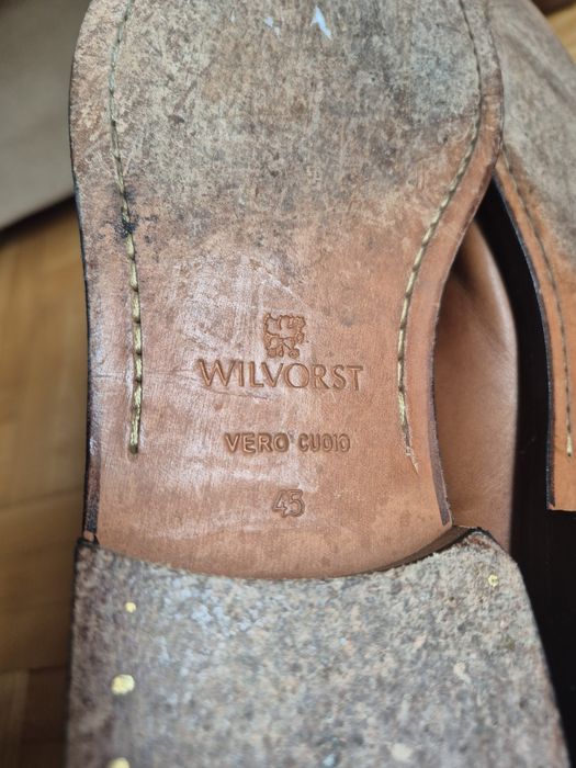 Pantofi Premium Wilvorst Talpă Cusută, Derby Piele, Bărbați - 45