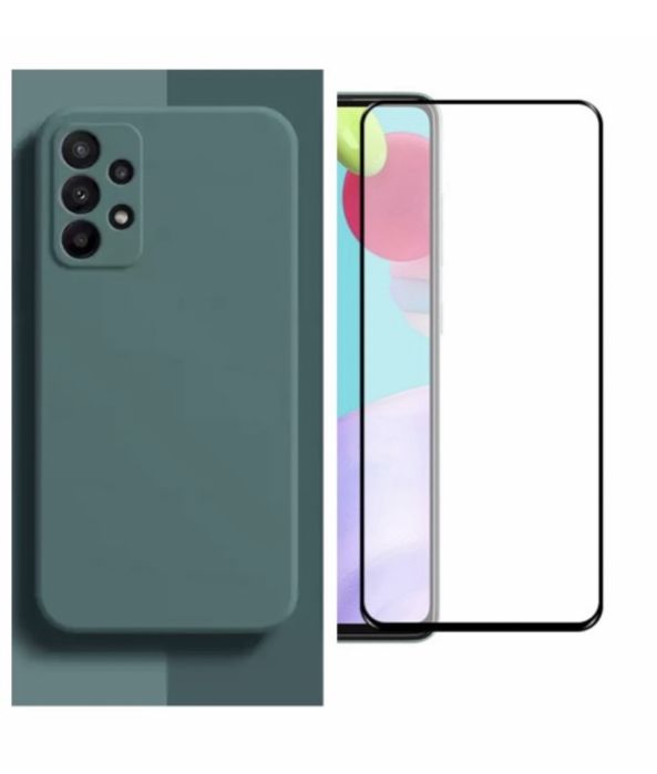 Husa Camera Safe Alcan si Folie Sticla 22D Samsung A13/A15/A33/A34/A36