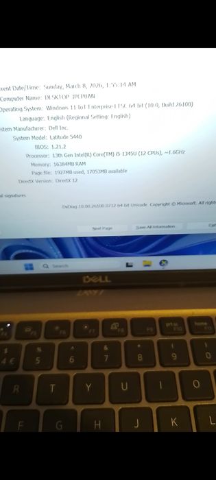 Laptop funcțional,Dell i5 generația 13,stare f buna,16 g ram,ssd,w11