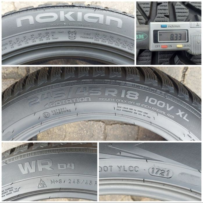 O bucată 245/45 R18 M+S iarnă - una Goodyear Michelin Nokian Nexen