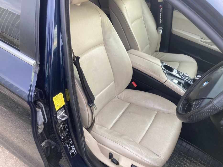 Бежов кожен салон седалки бмв ф10 седан