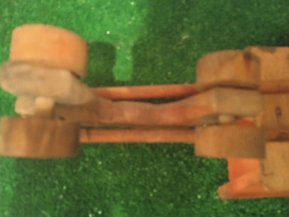 Ретро дървено магаренце с каручка . .