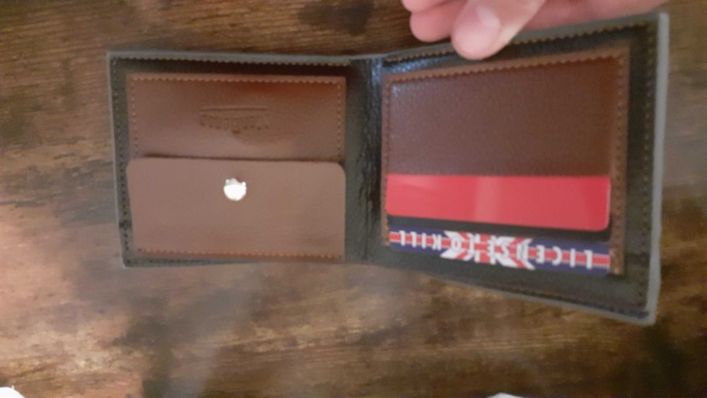 Portofel piele intoarsa + Ceas CADOU