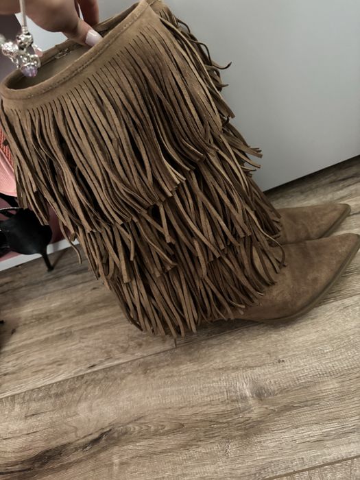 Cizme cowboy maro