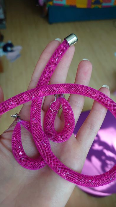 Set colier și cercei tip stardust