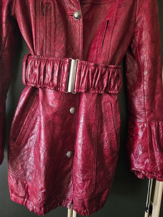 Яке манто от естествена телешка кожа