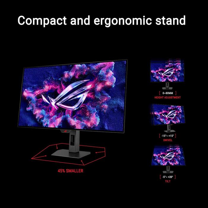 Нов Гейминг Монитор ASUS - ROG Strix XG32UCWG, OLED, 31.5'', 2 години Гаранция, 4K/165Hz, FHD/330Hz, 0.03ms