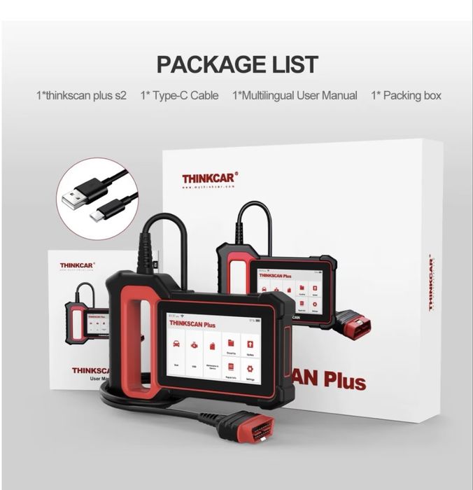 Interfata Diagnoza Tester Auto multimarca GizMondo® Launch THINKSCAN PLUS S7, diagnoza la nivel de service, + 5 functii service la alegere, din