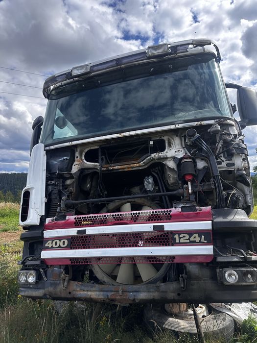 Cabina, cutie de viteze si motor camion scania
