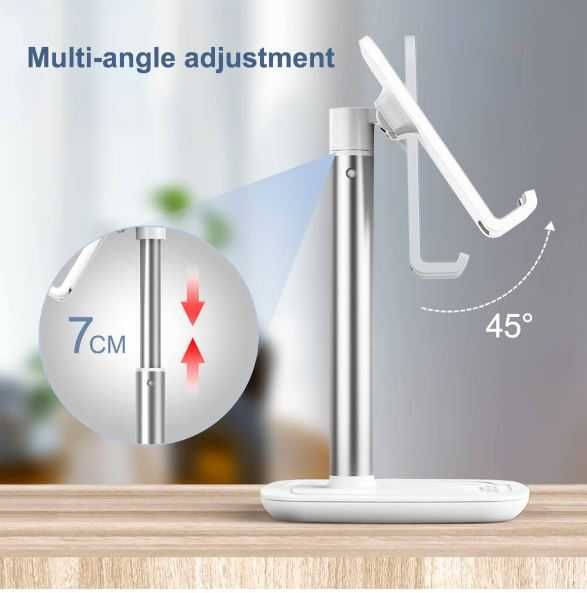 Suport reglabil pe inaltime si inclinatie pentru smartphone/ tableta