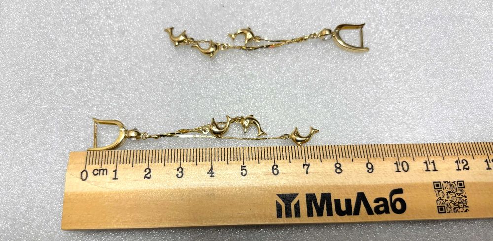 Дамски Златни Обеци- 14К (проба 585) /88€ на грам/