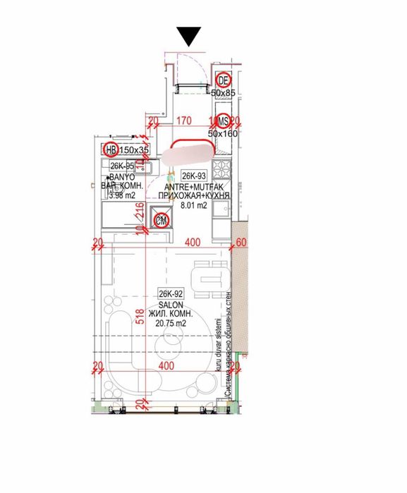 ПРОДАЁТСЯ Квартира ЖК NEST ONE 33,38м2 26-этаж Вид на Хумо Арена