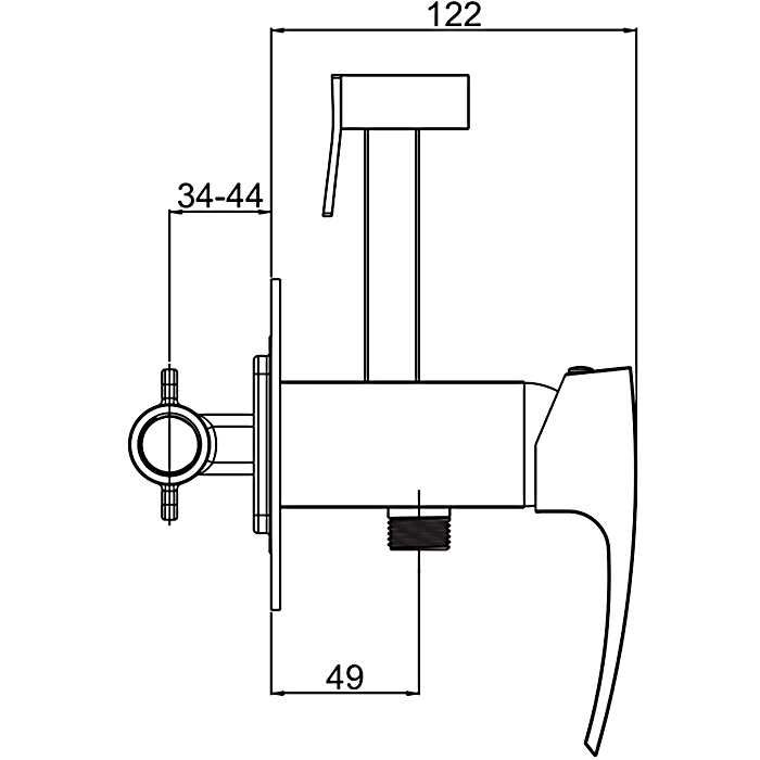 Смеситель с гигиеническим душем Gappo