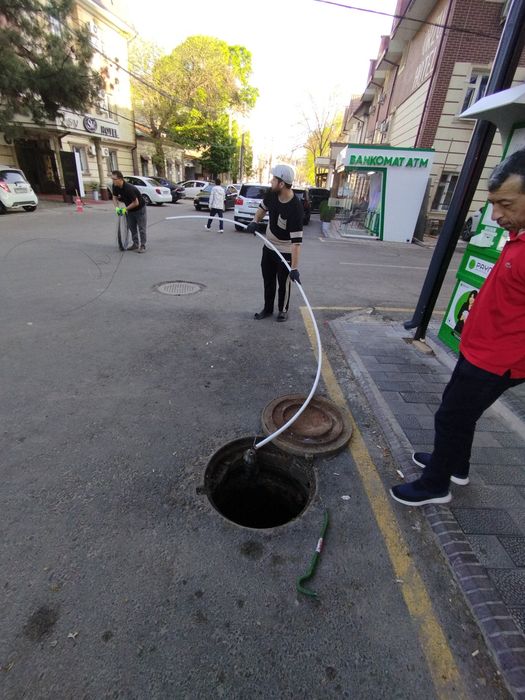 Чистка канализации с аппаратом